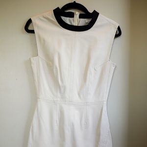 Trina Turk White Leather Cocktail Dress